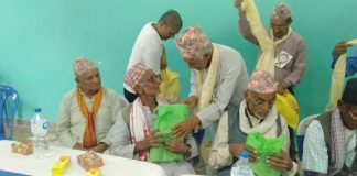 १० वडाका ५० जेष्ठ नागरीकलाई सम्मान