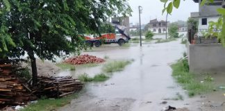 पानीको निकास नहुँदा चन्द्रपुर डुबानको जोखिममा