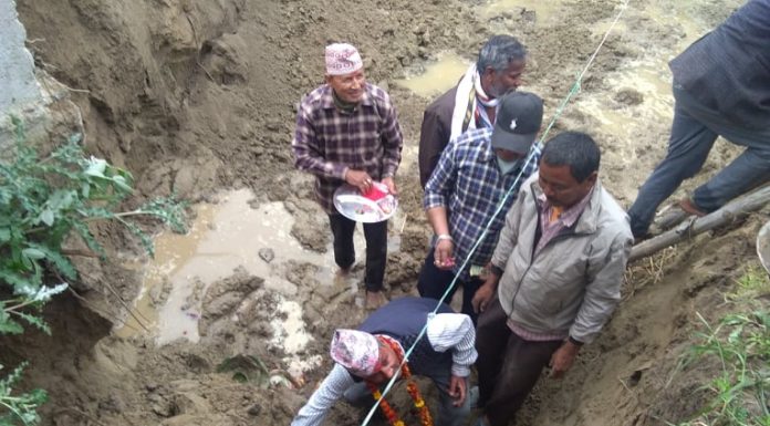 चन्द्रपुर ७ नम्बर वडा कार्यालयको भवन शिलान्यास