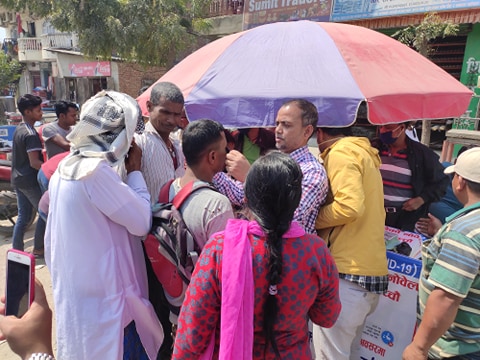 कोराना भाईरस बाट बच्न जन चेतना तथा नि शुल्क माक्स बितरण कार्यत्रमको सुरुवात
