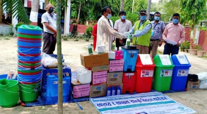 आरडीसीद्धारा प्रदेश सरकारलाई स्वास्थ्य सामाग्री सहयोग