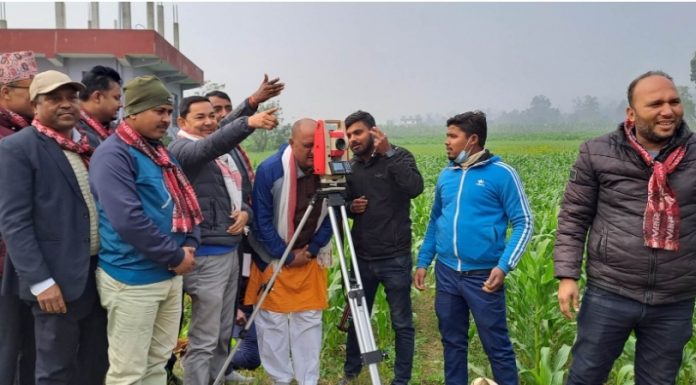 गैंडाटारबाट शुरु भयो जग्गाको नापजाँच