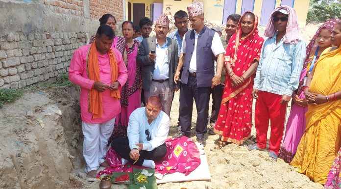 बेतौनामा बिद्यालय भवन निमार्ण कार्यको शिलान्यास
