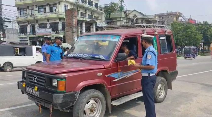 चाड्बाडमा हुने सवारी दुर्घटना न्यूनीकरण गर्ने अभियान चन्द्रनिगाहपुरबाट सुरु