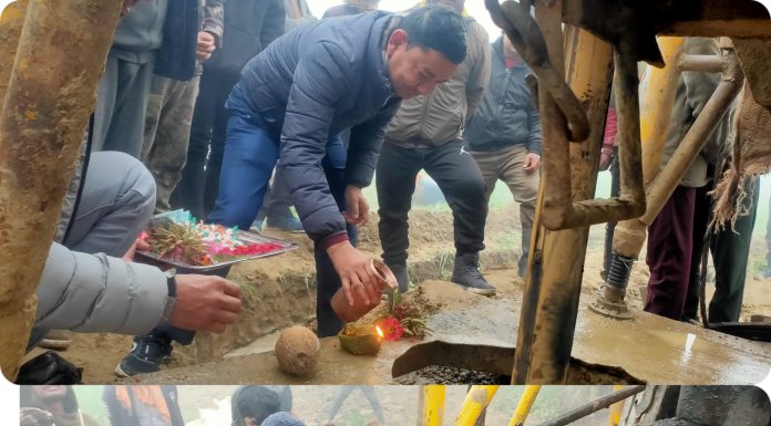 सांसद भट्टराईको पहलमा सिचाईंका लागी डिप बोरिगं