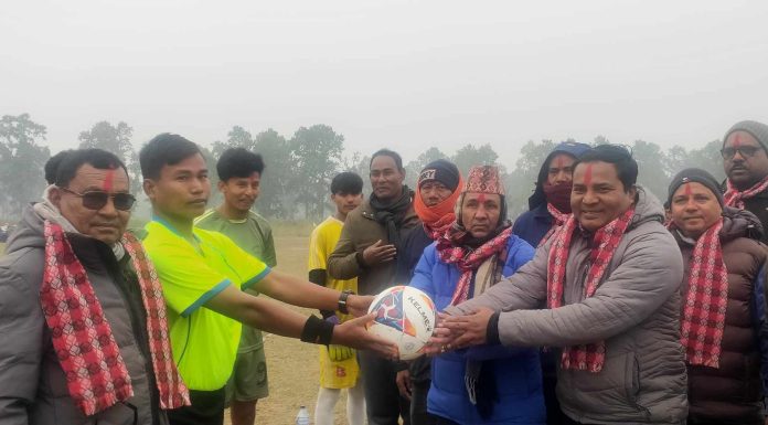 चन्द्रपुर ७ मा तेस्रो नकआउट फुटबल प्रतियोगिता सुरु