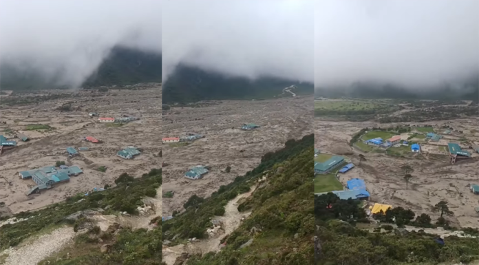 सोलुखुम्बू जिल्लाको खुम्बु क्षेत्रमा ठुलो बाढी,क्षती विवरण आउन बाकी