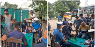 सडकमै चालकहरुको स्वास्थ परिक्षण