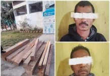 चोरीको काठ सहित २ तस्कर पक्राउ