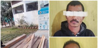 चोरीको काठ सहित २ तस्कर पक्राउ